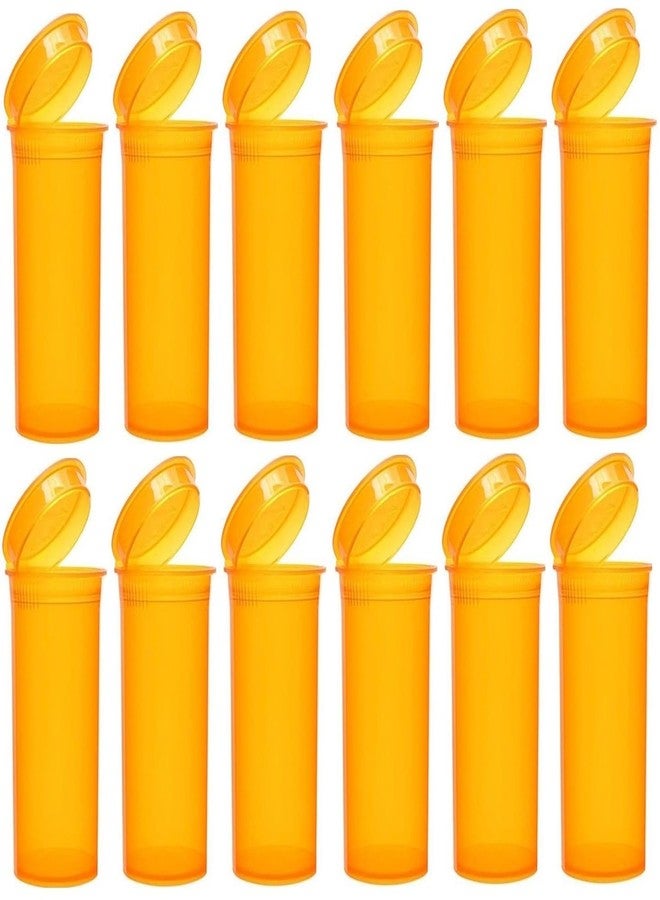 كومفرت أكسيس عبوات حبوب فارغة محكمة الإغلاق متعددة الاستخدامات بأغطية مفصلية، منظم زجاجات بلاستيكية سعة 13 درام للمكملات الغذائية والفيتامينات والأدوية، عبوة من 12 قطعة (لون كهرماني شفاف) - Image 1